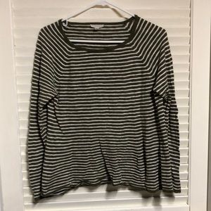 Eileen fisher linen blend stripe top